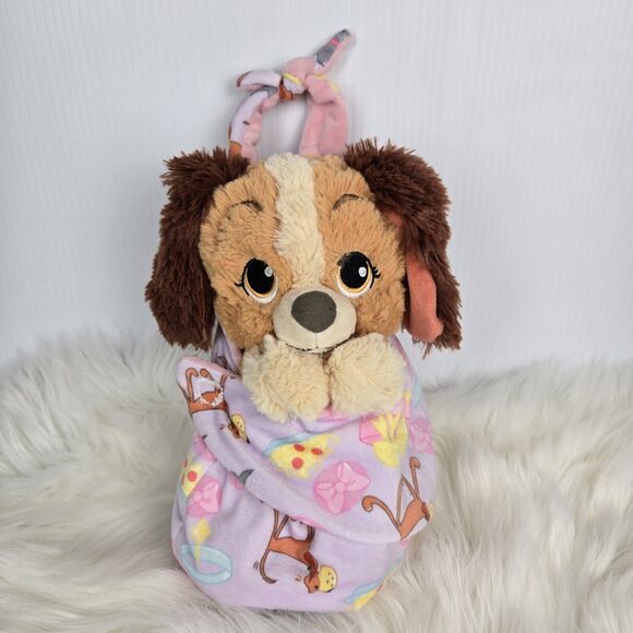 Disney Babies Lady and the Tramp Lady in a Blanket Swaddle Pouch Plush 9" - Picture 2 of 14